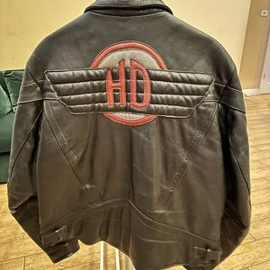 Vintage Harley Davidson motorcycle leather jacket
